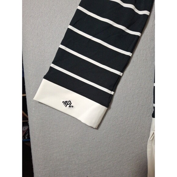 Polo Golf Ralph Lauren Tunic Top Womens Medium Performance B lack White Stripes - Picture 4 of 8